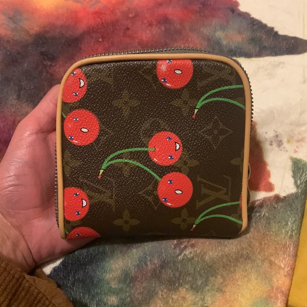 Cherry print LV wallet